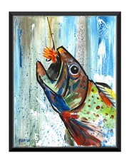 Quadro originale 11x14 pesce