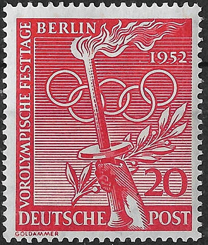 Berlino mi90 mnh 1952 torcia - 1952,