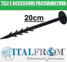 40pz Picchetto Chiodo in Plastica 20cm per Fissaggio Teli Pacciamatura a Terreno
