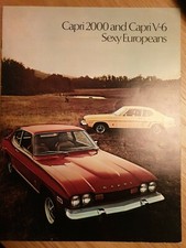 Ford Capri 2000 e Capri V6 2600 depliant brochure originale 1972 14 pag