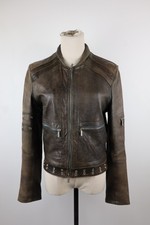 BYBLOS GIUBBINO GIACCA PELLE DONNA TG 42 LEATHER WOMAN JACKET CASUAL VINTAGE