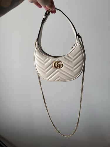 Gucci marmont mezza luna - gg,