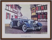 vecchia grande tavola De Agostini 1972 auto d'epoca MERCEDES BENZ 500 K 1934