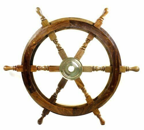 Ruota nautica legno 18 - ruota,