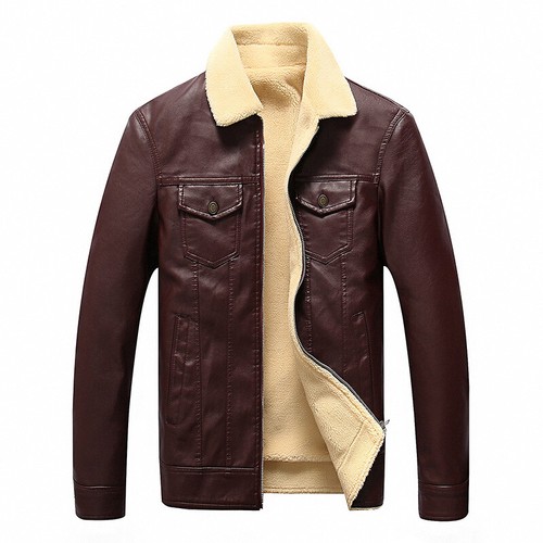 Giacca uomo ecopelle sherpa