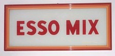 Esso Insegna Logo Esso Mix In Quadretto Anni 70 80 Vintage 33x14 Cm Raro