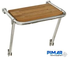 PLANCETTA DI POPPA IN DOGHE DI LEGNO MARINO-IN ACCIAIO INOX AISI316 45x39 BARCA