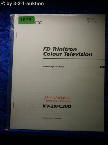 Sony manuale istruzioni kv - manuale,
