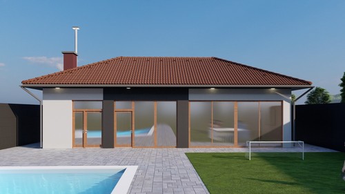 Piani casa vacanza moderna