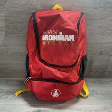 Zaino Ironman Texas borsa gara triathlon rosso giallo ricordo logo Hermann