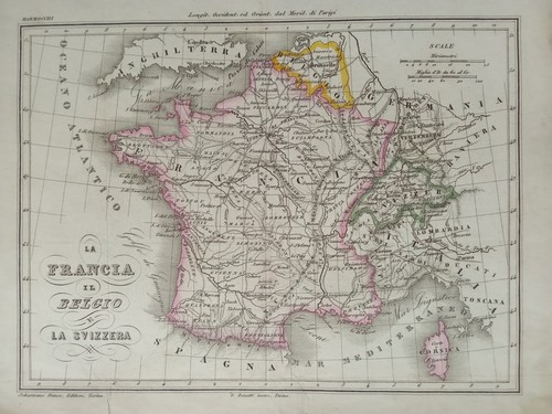 Antica carta geografica - antica,
