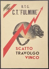 RSI Xa FLOTTIGLIA MAS BTG C.T FULMINE CARTOLINA IN FRANCHIGIA MILITARE 1943.1943