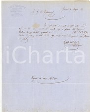 1867 GENOVA Tito CAPRILE negoziante di carbone fossile e coke *Prefilatelica