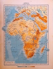 Carta geografica antica AFRICA