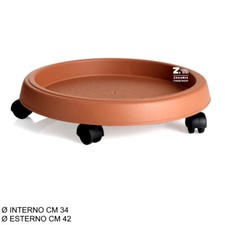 Sottovaso con ruote tondo - sottovaso,
