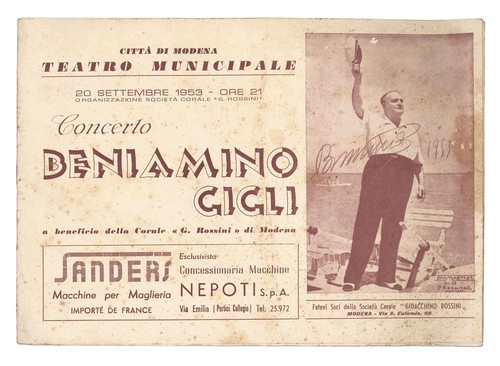 Concerto beniamino gigli - concerto, gigli.