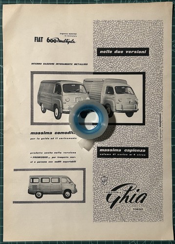 Rara pubblicità fiat 600 - pubblicità,