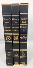 Webster's Third New International Unabridged Dictionary 3-Volume Book Set, 1986.