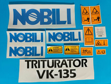 ADESIVI DECALCOMANIE PER TRINCIA E MACCHINE AGRICOLE NOBILI TRITURATOR VK 135