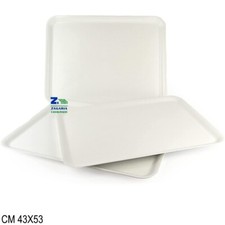 VASSOIO SOTTOTORTA PAPERINO CM 43X53 IN PLASTICA BIANCO PER TORTE DOLCI SALATI