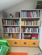 Libreria doppia con libri inclusi