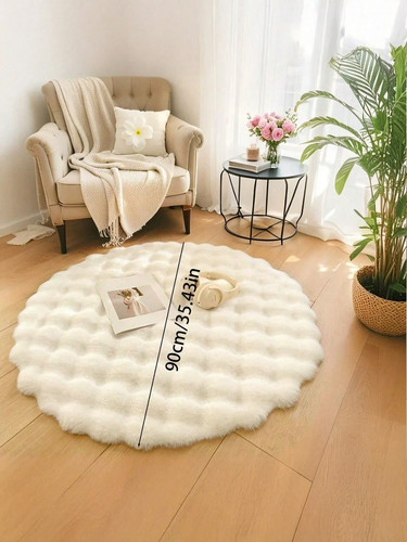 Tappeto peluche panna bolla