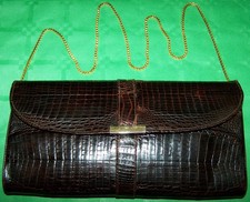 BORSA POCHETTE VERO COCCODRILLO  100% ORIGINAL LUXURY  VINTAGE BAG