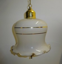 Lampadario ottone e vetro