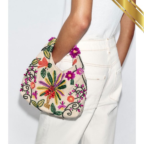 Zara borsa stampata perline - zara,