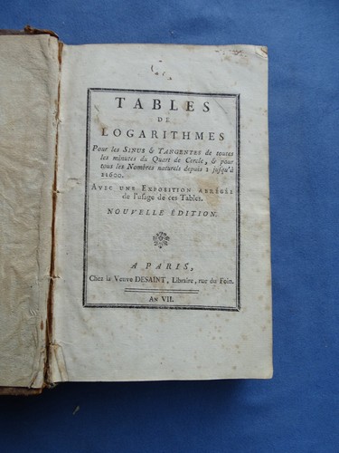 Tavole logaritmi tables - tavole, des