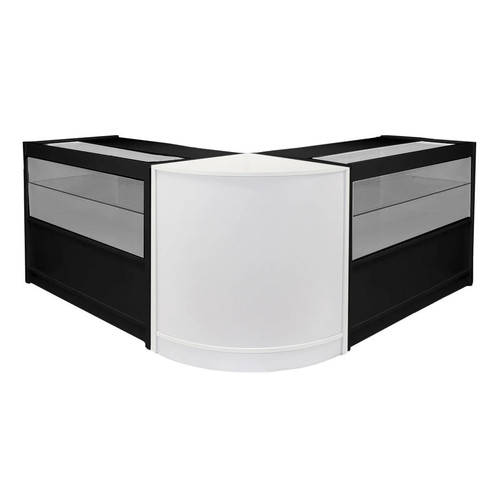 Vetrina espositore nero bianco - vetrina,