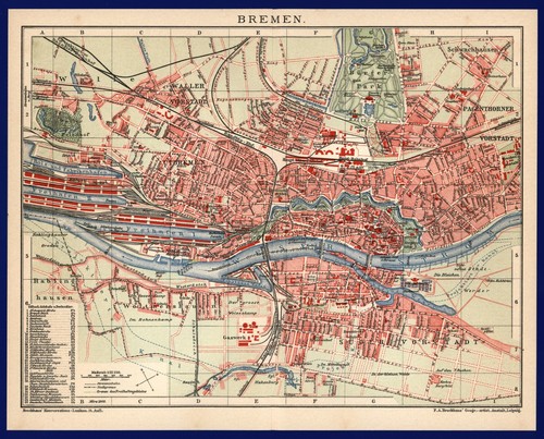 Mappa della città - anno, 1909