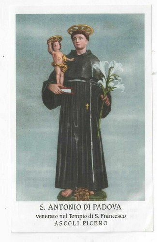 Santino holy card antonio - holy, s.antonio