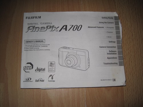 Fujifilm finepix a700 - fujifilm,