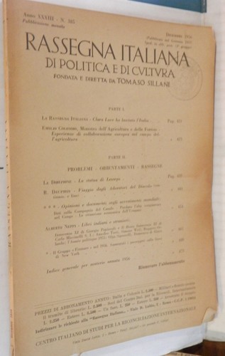 Rassegna italiana 1956 - rassegna, clara