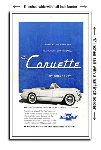 1954 chevy corvette - 1954, previsione