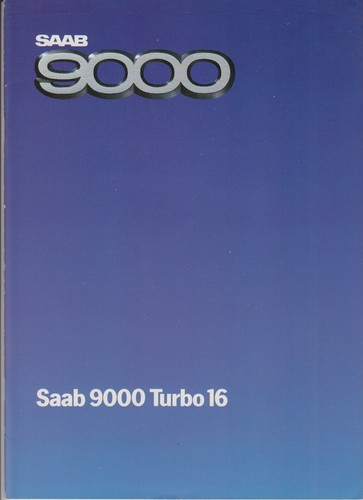 Brochure saab 9000 turbo - brochure,