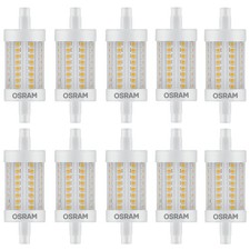 10 lampadine LED Osram stella 78 mm 8 W = 75 W R7s 1055 lm bianco caldo 2700 K dimmerabili