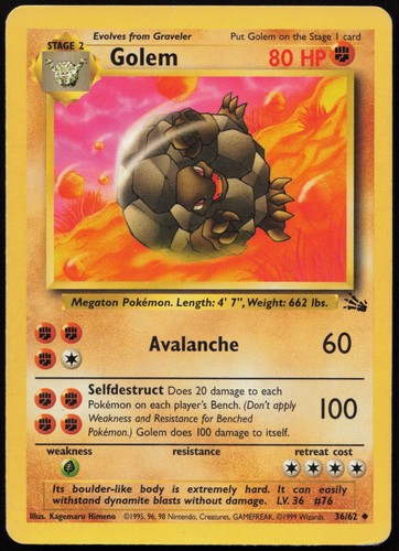 Pokemon tcg golem lp - pokemon,