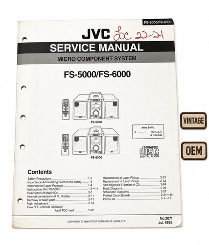 Jvc 5000 6000 - fs-5000, fs-6000