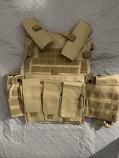 GILET GIUBBOTTO CORPETTO TATTICO MILITARE SOFTAIR COLOR SABBIA