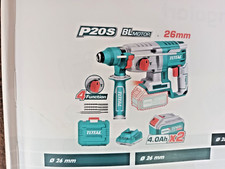 TOTAL /TASSELLATORE SDS-plus Brushless CON 2 BATTERIE 4 Ah-FORA d.26 TRHLI202287