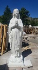 STATUA SCULTURA DELLA MADONNA DI LOURDES ALT. 160 CM DA ESTERNO IN CEMENTO MARMO