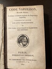 CODE NAPOLEON -  l'imprimerie