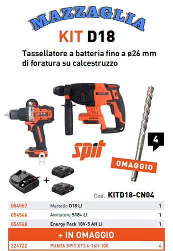 Spit kit d18 tassellatore a - -,