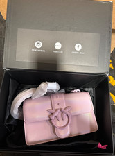 Borsa a tracolla PINKO catena Love icona classica pelle rosa nuova con scatola originale