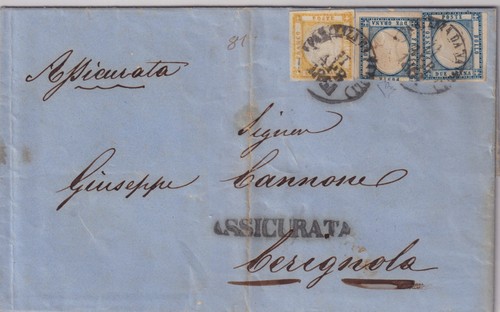 Regno italia 1861 lettera f5 - regno,