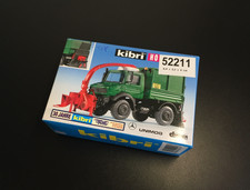 Kibri 52211 kit di montaggio MB UNIMOG con trituratore e cestello di raccolta H0 1:87