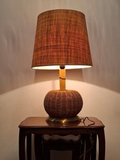 Lampada Da Tavolo In Vimini