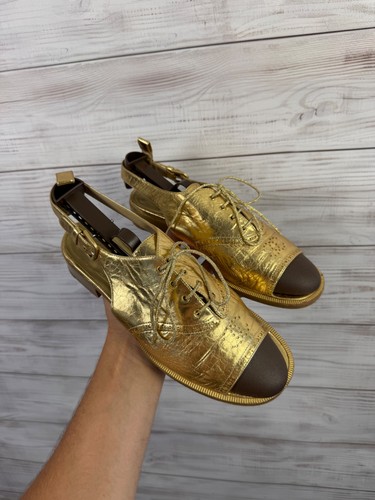 Sandali stringati chanel oro - sandali,